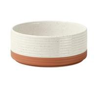 Havniva Ceramic 8.2inch Dog Bowl for Large Breed Dogs, Anti-Slip and Weighted Pet Food and Water Dishes(Single Bowl, Vanilla White)