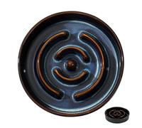 Havniva Ceramic 8.2inch Dog Bowl Slow Feeder for Large and Medium Dog, Pet Slow Dish, Stop Bloat, Preventing Choking(Single Bowl, Starry Sky)