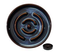 Havniva Ceramic 9.5inch Dog Bowl Slow Feeder for Large Dog, Pet Slow Dish, Stop Bloat, Preventing Choking(Single Bowl, Starry Sky)