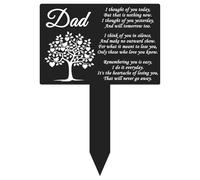Havnix Rectangle Dad Remembrance Plaque for Garden,Acrylic Garden Memorial Plaques with Stake,Waterproof Sympathy Memorial Stake Grave for Yard Gardens Cemetery