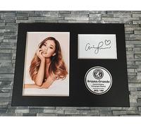 Havoc Ariana Grande Limited Edition Signed Autograph Display - Mounted and Ready to be Framed, Black, 8x6
