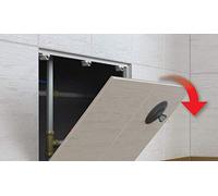 Havos Inspection door, Magnetic, 300 x 150mm, Tileable, UV-stable PVC frame, Galvanised steel plate, Made in EU