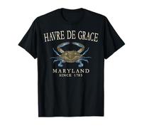 Havre De Grace Maryland Crab Town Since 1785 Ivory Letters T-Shirt