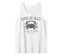 Havre De Grace Maryland Crab Town Since 1785 Slate Letters Tank Top