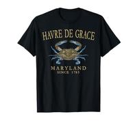 Havre De Grace Maryland Crab Town Since 1785 Tan Letters T-Shirt