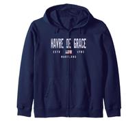 Havre de Grace Maryland Field/Havre de Grace MD Zip Hoodie
