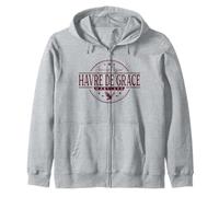 Havre de Grace Maryland - Havre de Grace MD Label Zip Hoodie