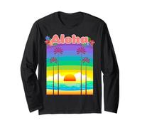 Hawaii Aloha Palm Trees Beach Holiday South Seas Souvenir Long Sleeve T-Shirt