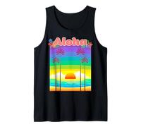 Hawaii Aloha Palm Trees Beach Holiday South Seas Souvenir Tank Top