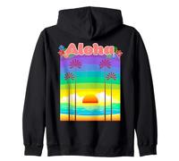 Hawaii Aloha Palm Trees Beach Holiday South Seas Souvenir Zip Hoodie