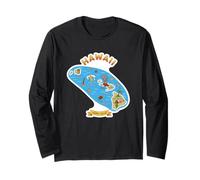 Hawaii Aloha Spirit Map Design for Beach Lovers Long Sleeve T-Shirt