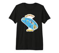 Hawaii Aloha Spirit Map Design for Beach Lovers Premium T-Shirt