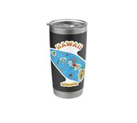 Hawaii Aloha Spirit Map Design for Beach Lovers Stainless Steel Insulated Tumbler
