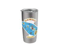 Hawaii Aloha Spirit Map Design for Beach Lovers Stainless Steel Insulated Tumbler