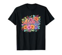 Hawaii Aloha State-of Mind Floral Coastal Retro Sunny Escape T-Shirt