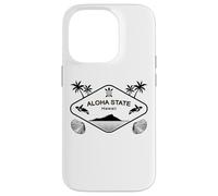 Hawaii Aloha State Sea Turtle Palm Trees Island Souvenir Case for iPhone 14 Pro