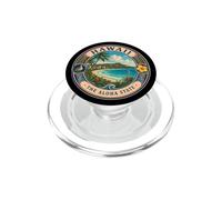 Hawaii Aloha State Travel Illustration Design PopSockets PopGrip for MagSafe