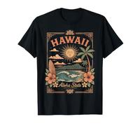 Hawaii Aloha State Tropical Vintage Island Paradise Boho T-Shirt