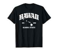 Hawaii Aloha State Vintage College Hawaiian Islands T-Shirt