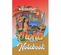 Hawaii - Aloha - Tiki - Notebook, Notizbuch: 120 cream colored pages with dotted lines