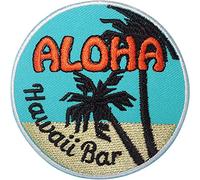 Hawaii Bar Patch Iron Sew On Clothes Palm Trees Hawaiian Beach Embroidered Badge