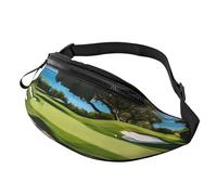 (Hawaii Beach Golf Course) Fanny Pack Waist Bag Adjustable Shoulder Strap Bum Bag for Men Women Travel Hiking Running