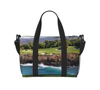 Hawaii Beach Golf Course Handheld Crossbody Travel Bag Single Shoulder Handbag Sports and Fitness Bag Travel Luggage Bag