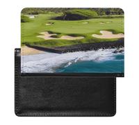 Hawaii Beach Golf Course Passport Holder,Compact Lightweight Waterproof Passport Cover, Portable Stylish Travel Wallet Accessories for Women Men