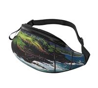 Hawaii Beach Golf Course Printed Personalized Waist Bag, Lightweight and Versatile Crossbody Bag for Everyday and Outdoor Adventures