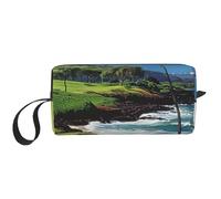 Hawaii Beach Golf Course Printed Travel Makeup Bag Portable Cosmetic Bag Makeup Case Toiletry Handbag Organiser for Women