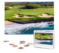 Hawaii Beach Golf Course Wooden Puzzles 1000 Pieces Personalized Jigsaw Puzzle For Adults Interesting Custom Photo Puzzles Gift For Holiday Birthday Wedding Anniversay