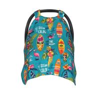 Hawaii Beach Print Baby Car Seat Covers, Breathable Nursing Cover Breastfeeding Cover, Stroller Covers, Multi-use Infant Carseat Canopy, Baby Boys Girls Newborn Essentials