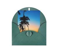 Hawaii Beach Print Blank Greeting Cards, Love Buttons, Pearl Paper Envelopes Suitable For Various Occasions - Anniversary Cards, Thank You Cards, Holiday Cards, Wedding Cards, Congratulations.