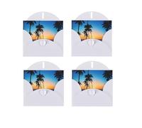 Hawaii Beach Print Blank Greeting Cards, Love Buttons, Pearl Paper Envelopes Suitable For Various Occasions - Anniversary Cards, Thank You Cards, Holiday Cards, Wedding Cards, Congratulations.