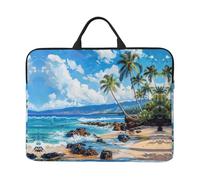 Hawaii Beach Print Laptop Carrying Case, Laptop Sleeve Case, Computer Bag, Traveling Computer Cover For 14 Inch