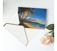 Hawaii Beach Printed Blank Greeting Card-Christmas Card,Thank You Cards,Party Invitation Card Festival Greeting Cards & All Occasion White
