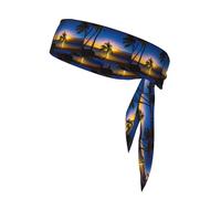 Hawaii Beach Printing 1 Pieces Headband Hair Band Unisex Dry Head Tie Sport Band For Basketball Running Tennis