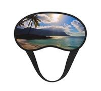 Hawaii Beach Sleep Mask for Side Sleeper, Light Blocking Night Masks for Sleeping Eye Mask for Women Men Eye Cover Soft Comfortable Eye Shade for Travel, Nap