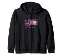 Hawaii Beaches Retro Sunset Tropical Zip Hoodie