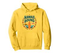 Hawaii Bound: Tropical Surf Adventure Pullover Hoodie, Adult Unisex, Lemon, M