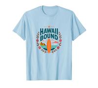 Hawaii Bound: Tropical Surf Adventure T-Shirt, Men, Baby Blue, L