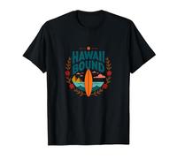 Hawaii Bound: Tropical Surf Adventure T-Shirt, Men, Black, L