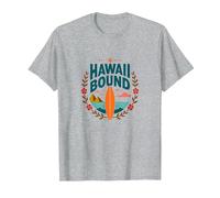 Hawaii Bound: Tropical Surf Adventure T-Shirt, Men, Heather Grey, L