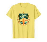 Hawaii Bound: Tropical Surf Adventure T-Shirt, Men, Lemon, L