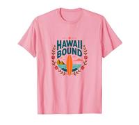 Hawaii Bound: Tropical Surf Adventure T-Shirt, Men, Pink, M