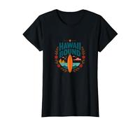 Hawaii Bound: Tropical Surf Adventure T-Shirt, Women, Black, L