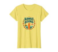 Hawaii Bound: Tropical Surf Adventure T-Shirt, Women, Lemon, M