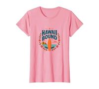 Hawaii Bound: Tropical Surf Adventure T-Shirt, Women, Pink, M