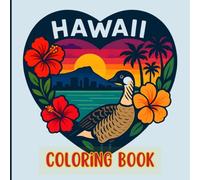 Hawaii Coloring Book - Easy & Relaxing Tropical Scenes, Beaches, Flowers & Animals for Kids, Teens & Adults | Cute Travel Gift for Hawaii Lovers