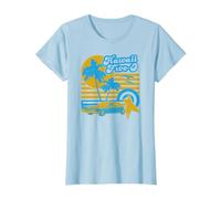 Hawaii Five-O 5 0 Surfer T-Shirt, Women, Baby Blue, XX-Large